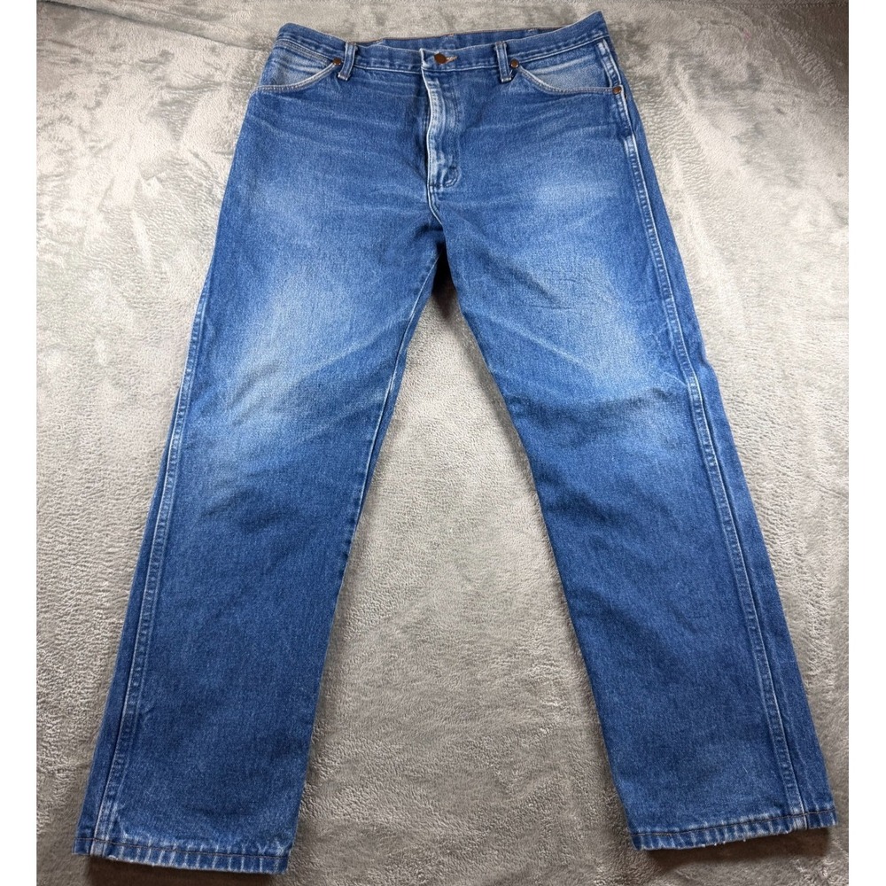 Vtg Wrangler 13MWZ Jeans Mens 38x30 Cowboy Cut Blue Denim